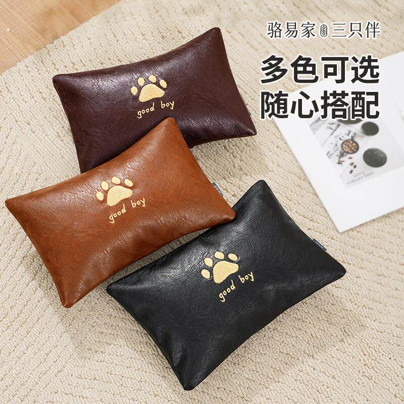 猫咪枕头皮革宠物睡枕狗狗靠枕宠物专用小抱枕睡觉用猫狗靠垫定制