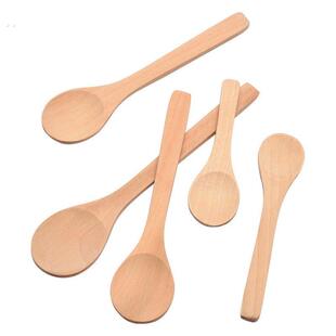 无漆木小号蜂蜜勺创意甜品调料木勺家用荷木调羹