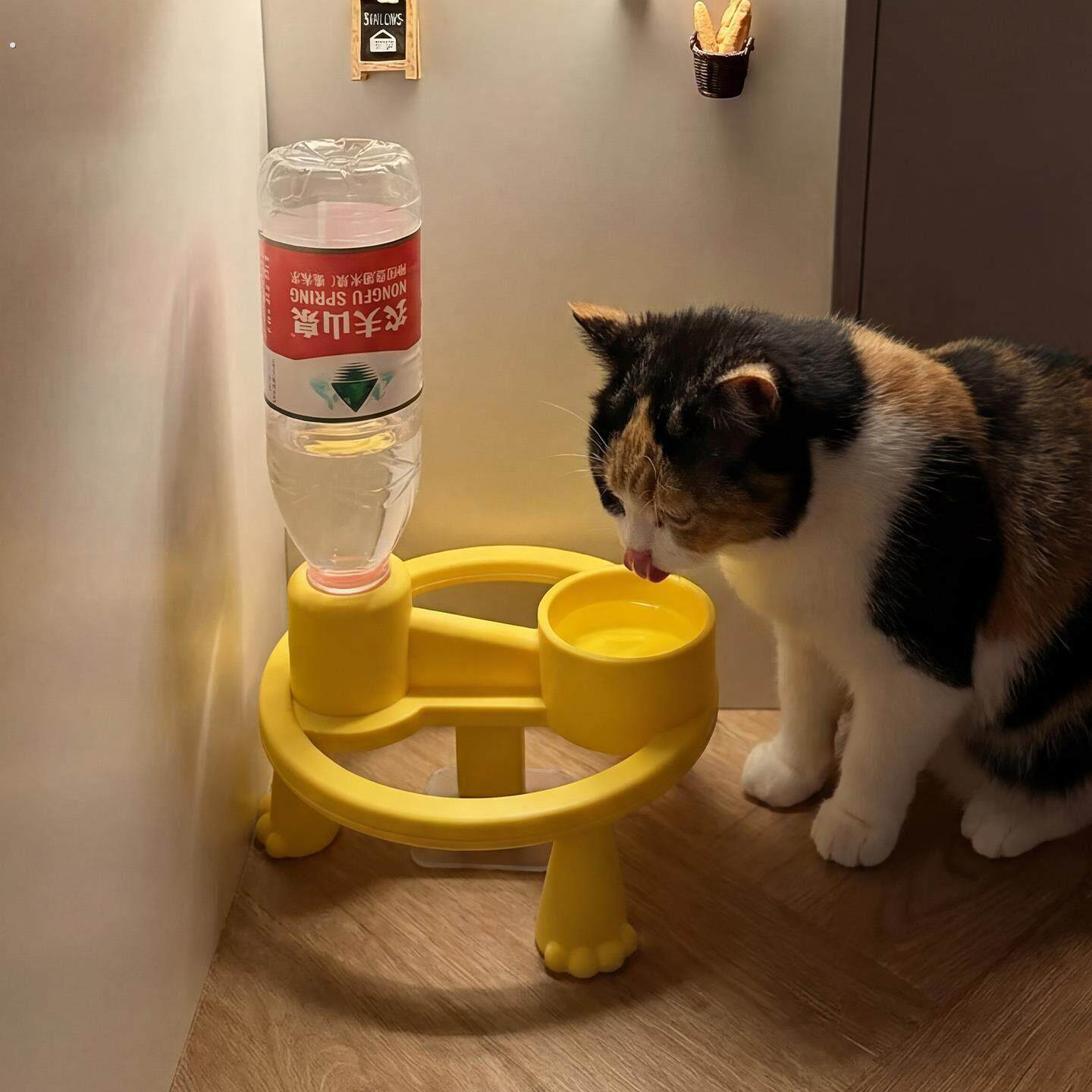 自动循环猫咪饮水机猫爪可挂笼不插电可调高度底部防滑稳固不漏水