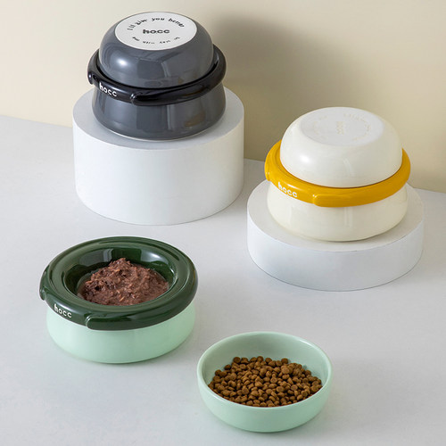 hocc陶瓷猫碗罐头零食狗狗饭碗