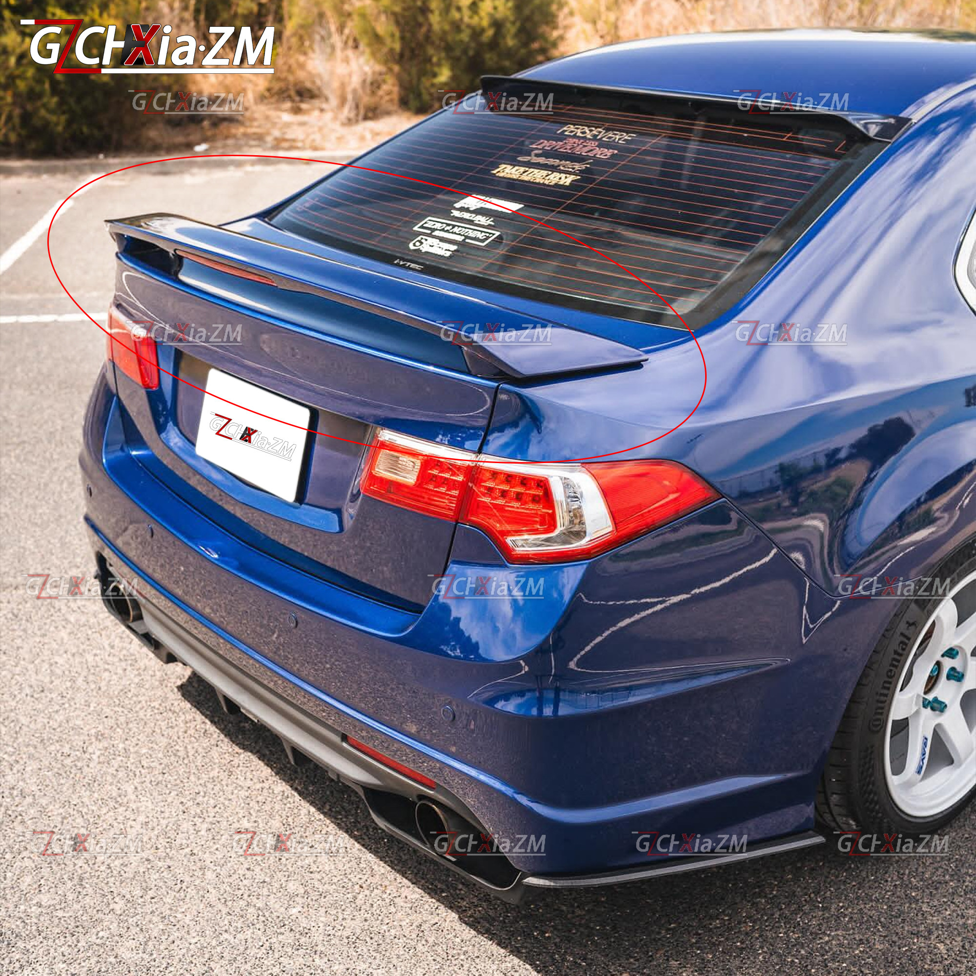 适用于09-14本田思铂睿改装原厂款尾翼ABS定风翼导流板带灯扩散器