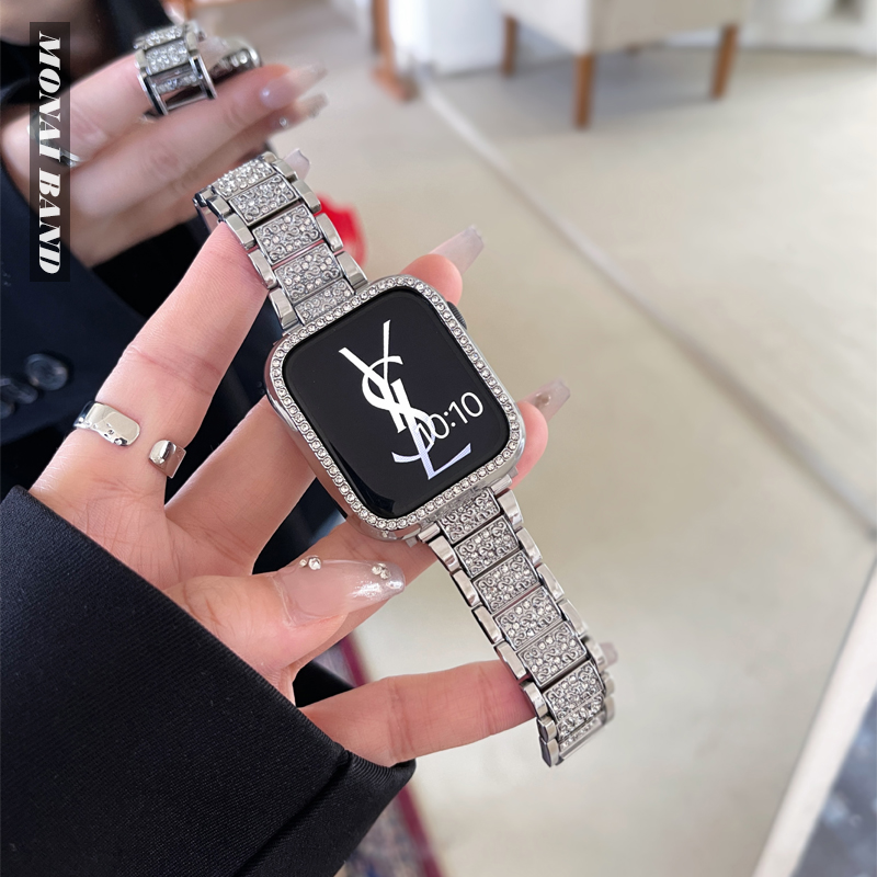满钻金属腕带iwatch表带
