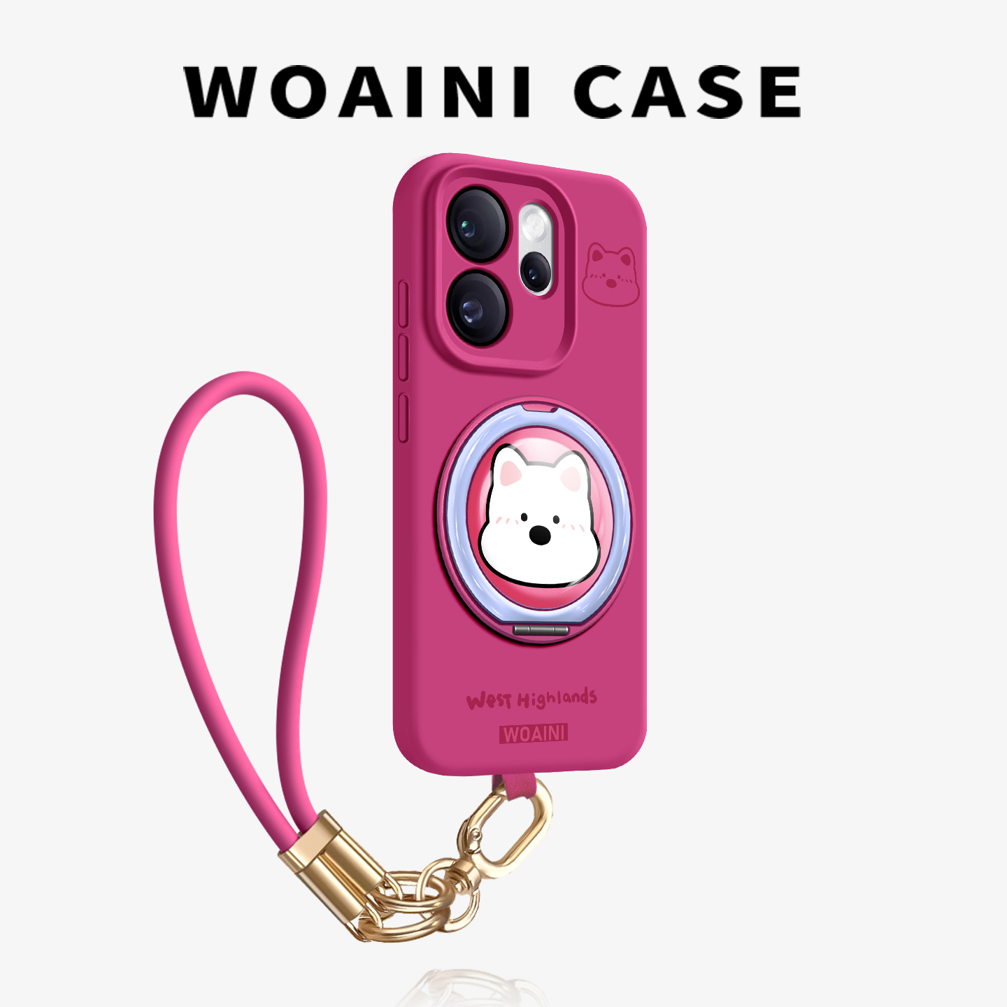 卡通带支架适用OPPOReno15手机壳