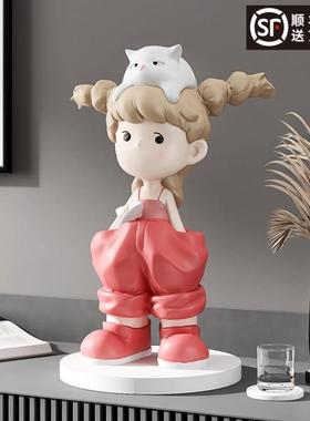 轻奢女孩客厅装饰摆件家居饰品电视柜玄关酒柜软装乔迁生日礼物