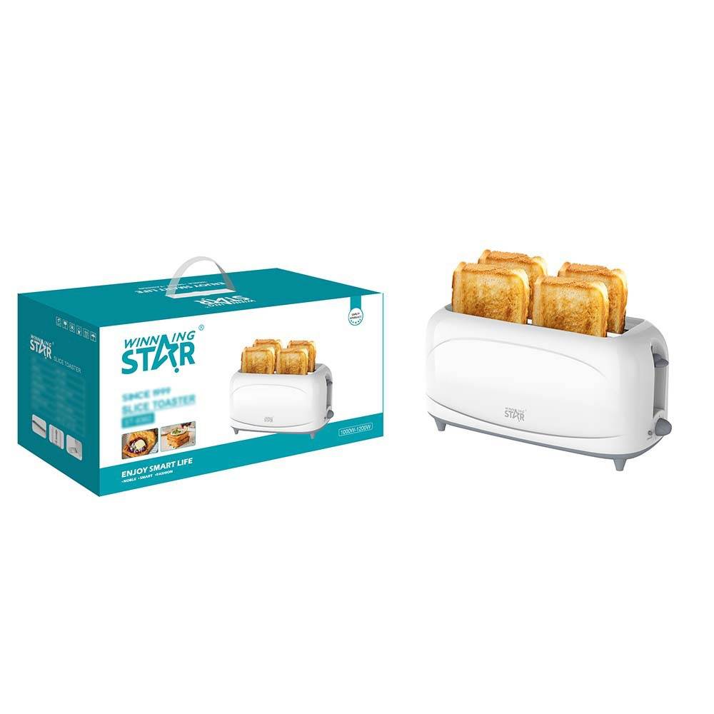 Winning Star外贸4片双面吐司三明治烤面包机多士炉Slice Toaster
