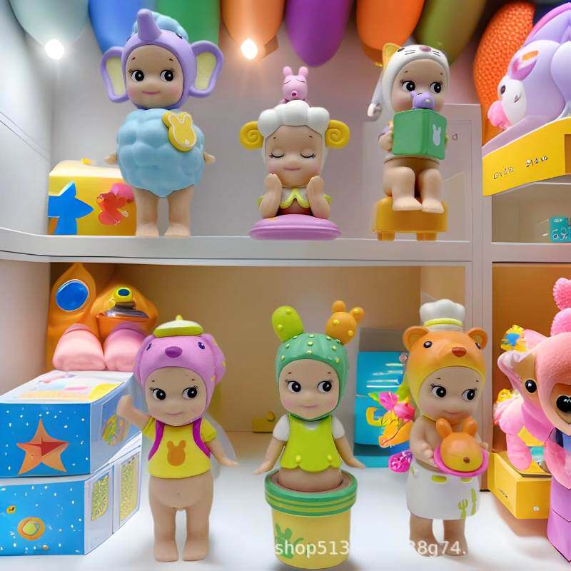 跨境新品趴趴天使爱回家天使系列盲盒套装摆件装饰品潮玩动漫玩具