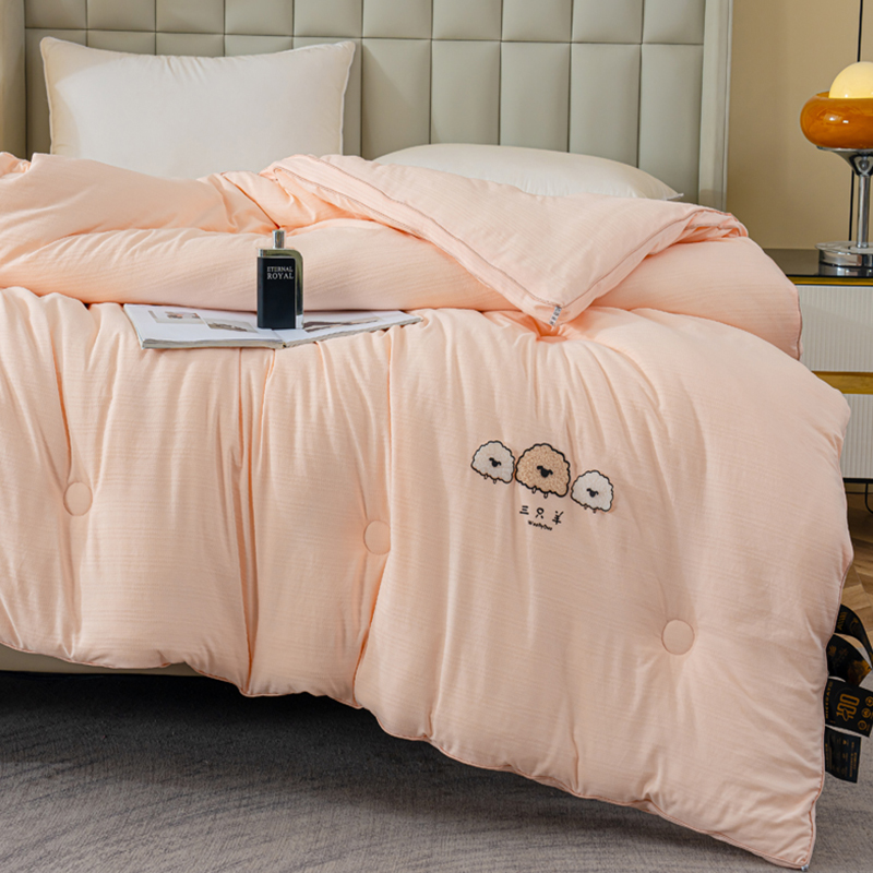 提花被芯秋冬保暖加厚棉被四季被