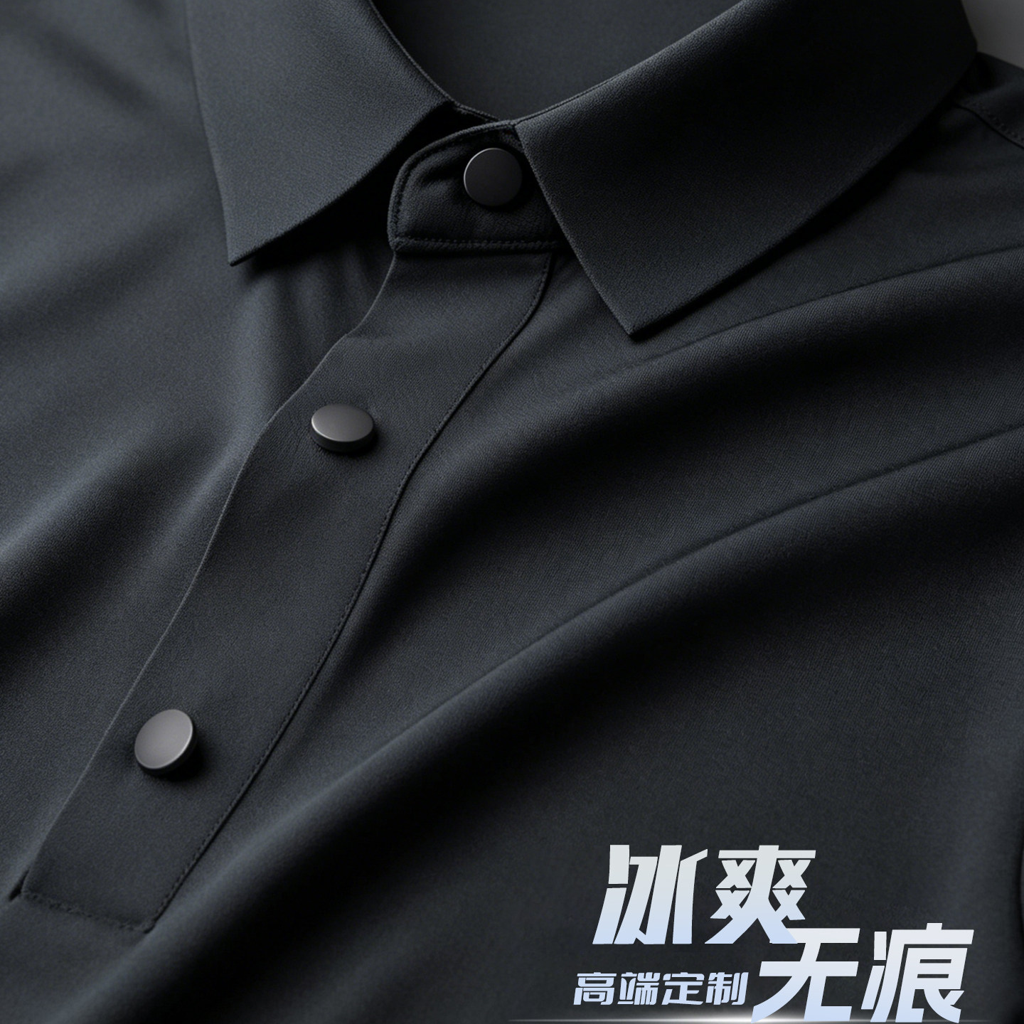 高端冰丝工作服t恤短袖定制印logo凉感无痕polo衫男装4S店工装夏图片