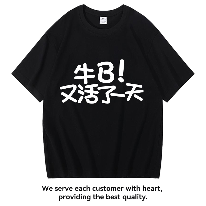 纯棉短袖T恤男重磅夏季趣味搞笑