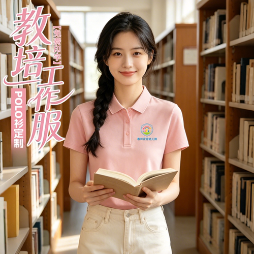 幼师女款POLO衫定制印LOGO夏季