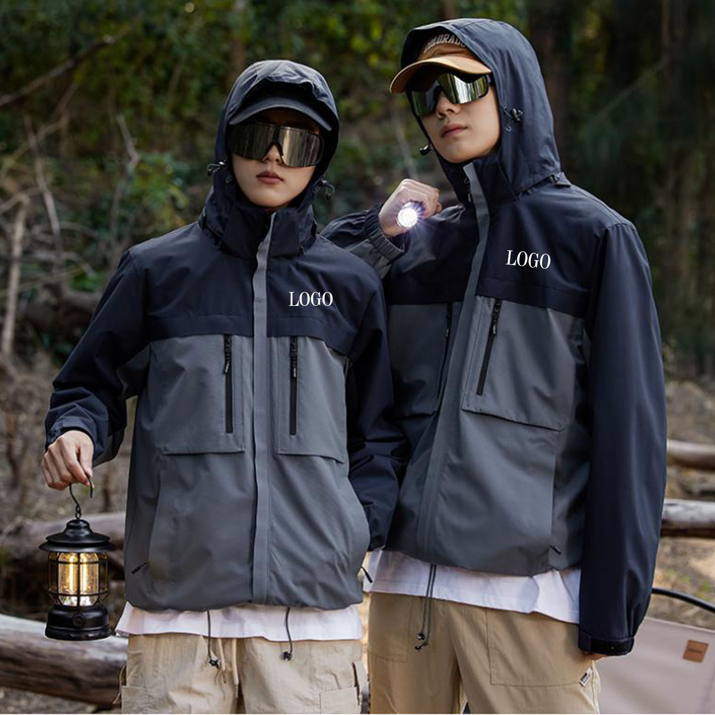 冲锋衣定制印logo工作服单层工装