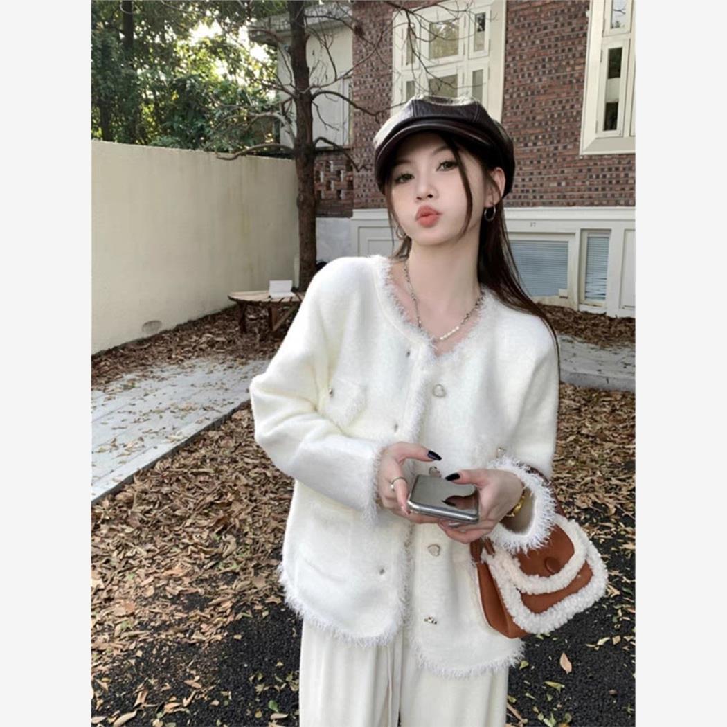 秋冬季宽松高级感流苏仿