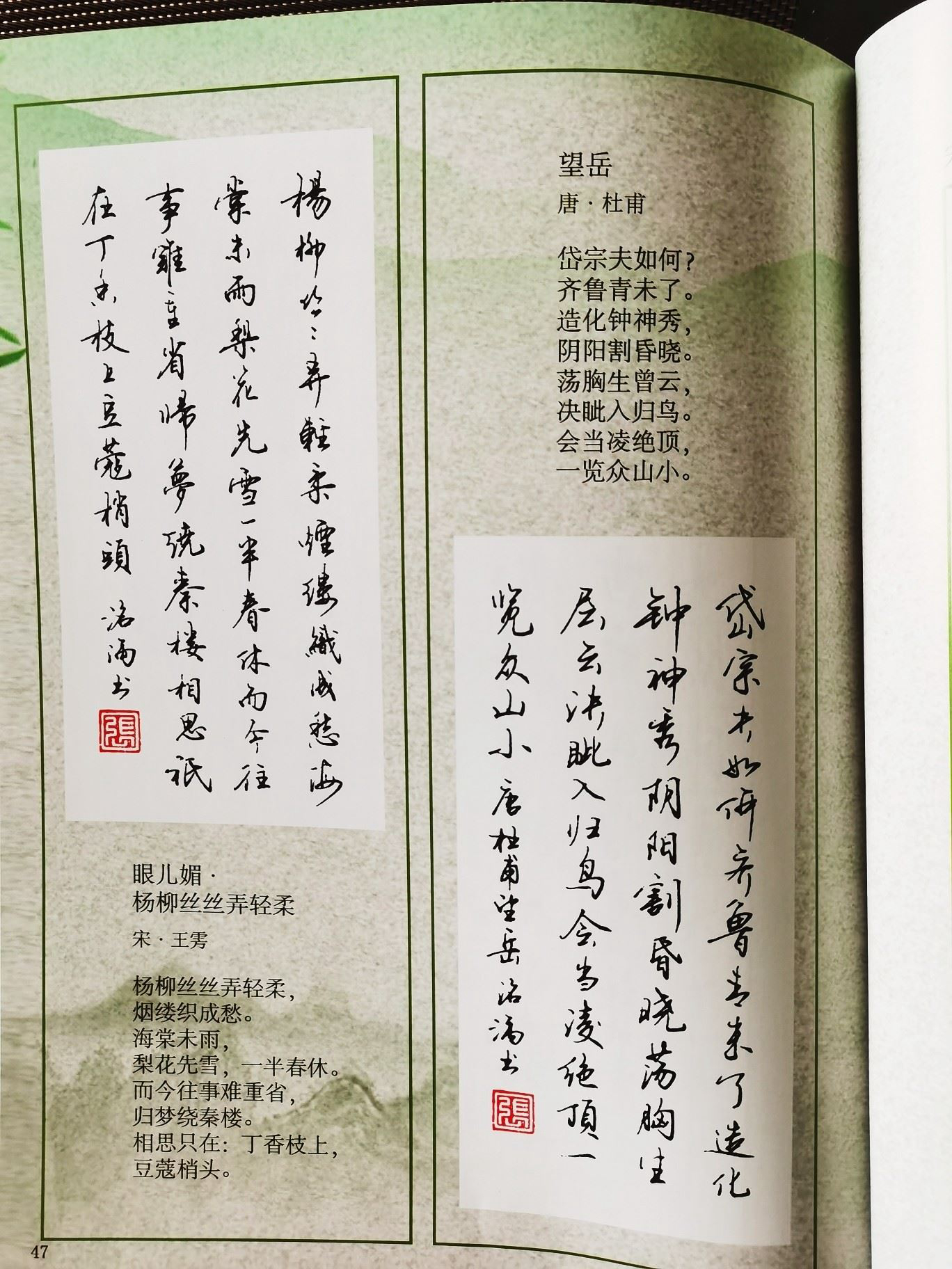 洺渪手写行书硬笔练字帖73页40张,古代诗词,现代美言,常用字