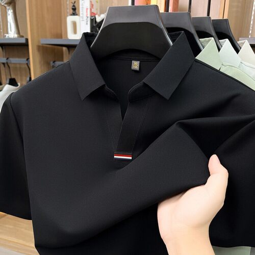 亨特先生服饰店爆款新款商务速干POLO衫短袖男抗皱抗起球冰丝Ta5