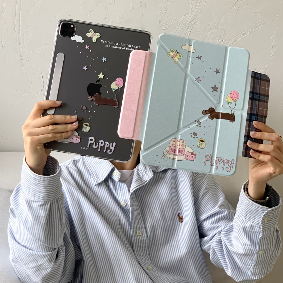 ipad-蓝咖气球腊肠狗适用iPad Pro 2021版(11英寸)平板电脑壳ipad mini6卡通可爱新款iPad 2025版 第10代 (10