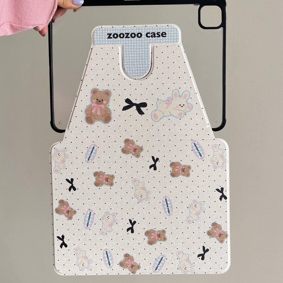 旋转ipad-波点蝴蝶结小熊兔子适用iPad mini6（8.3寸）平板电脑壳iPad Pro 2025版(12.9英寸)简约iPad Air5(1