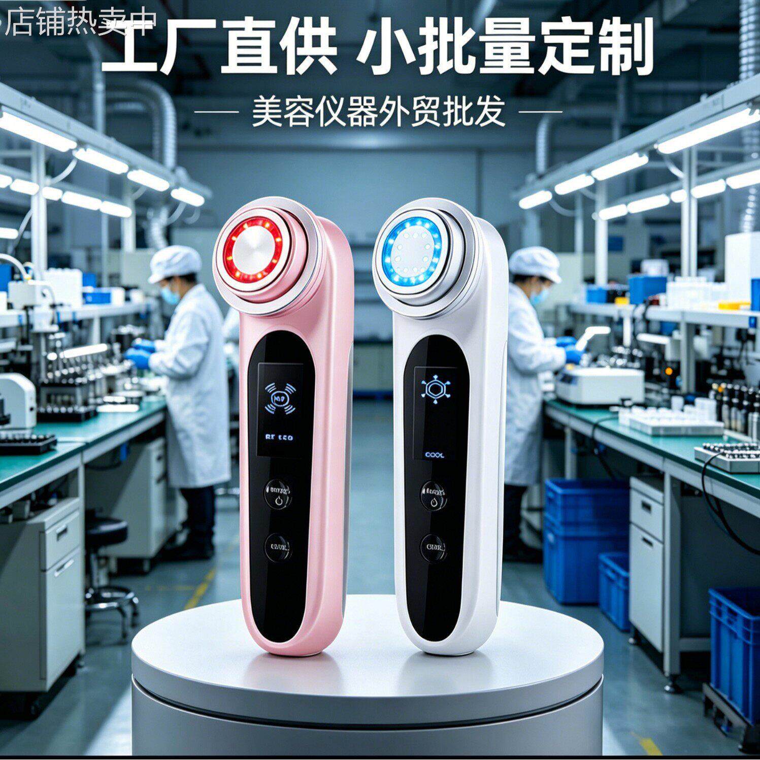 冷热微电流仪红光蓝光家用脸部振动按摩导入仪源头工厂