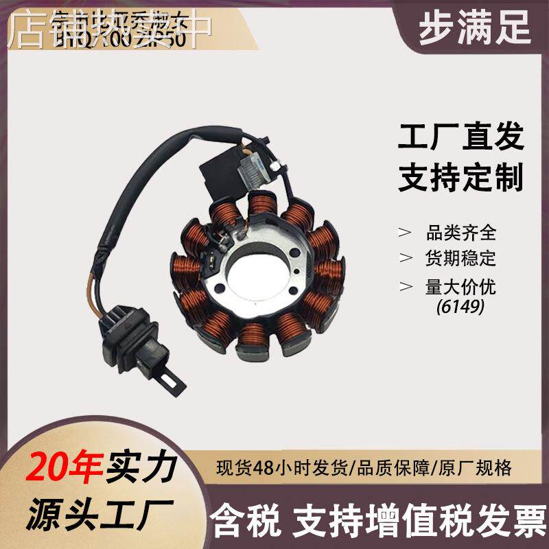 源头工厂供应适用比亚乔淑女100-12极磁电机定子线圈摩托车配件