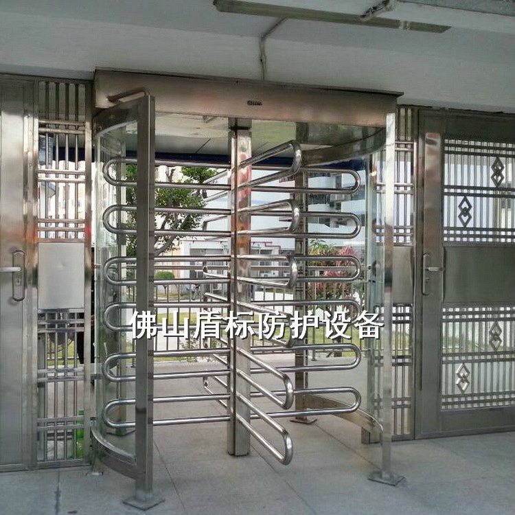 工地不锈钢防尾随单门通道门不锈钢全高转闸人脸识别刷卡系统
