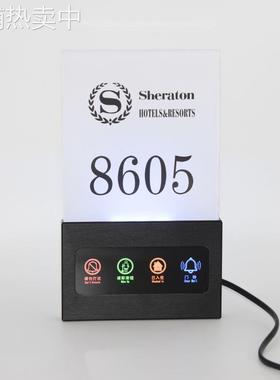 厂家亚克力水晶不锈钢触摸门牌门显酒店宾馆联体组合印刷刻字