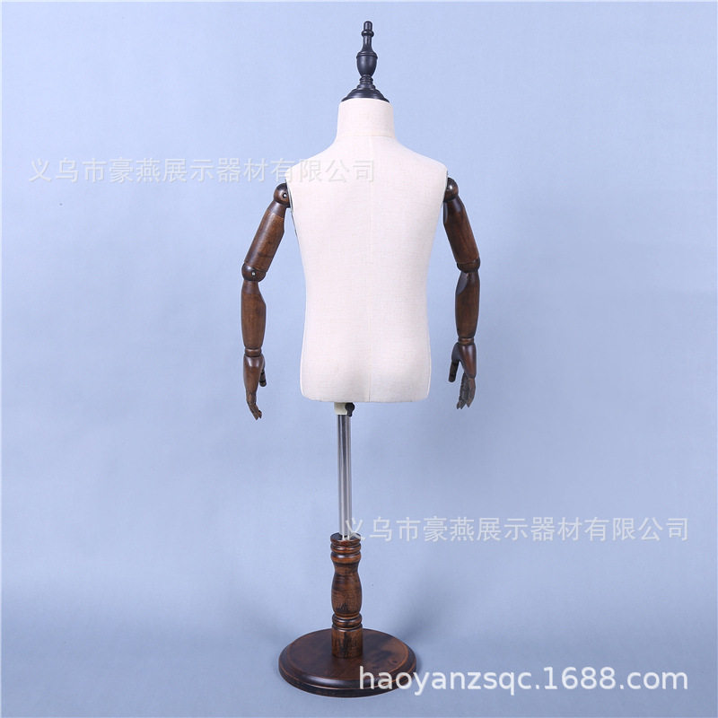 儿童可调变姿势摆造型模特半身服装店展示架橱窗模特架假人模型