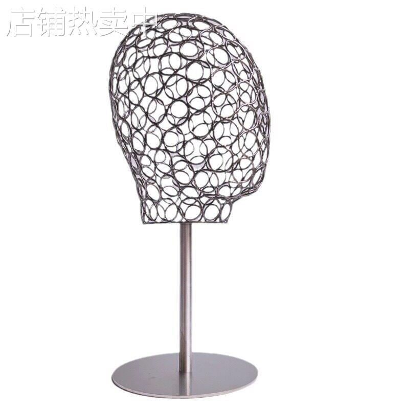 新品黑色玫瑰金色金色银色电镀头模帽子展示架配不锈钢底座可拆装