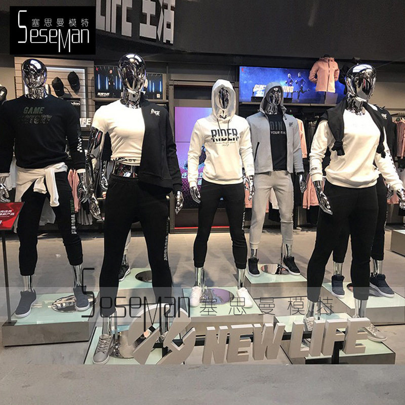 人体服装全身模特可拆装电镀模特金色服装模特具仿真假人模特