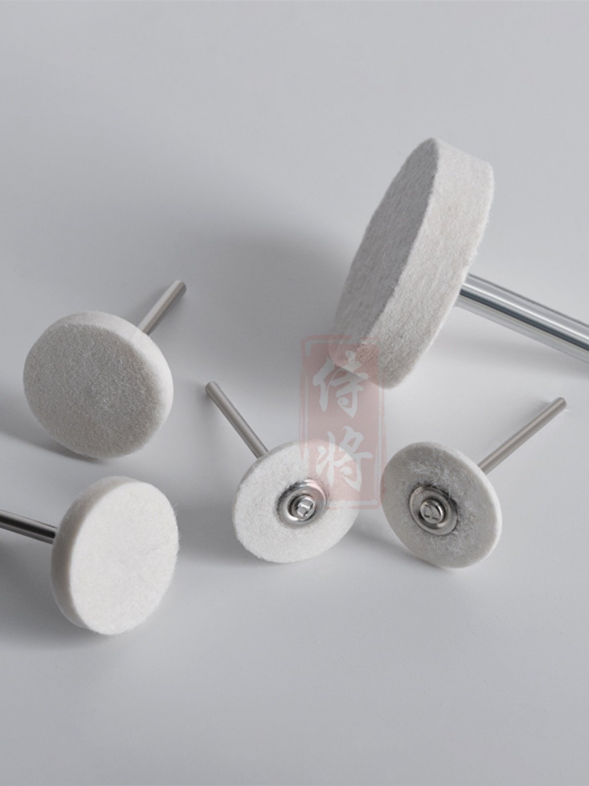 澳毛t型羊毛抛光磨头3mm柄模具镜面精细抛光碟型羊毛打磨头羊毛轮