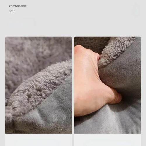 Fluffy Thickened Cat Bed Square Warm Comfortable Pets Cushio