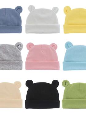 Soft Newborn Hat Baby Beanie Cotton Infant Bonnet Baby Cap f