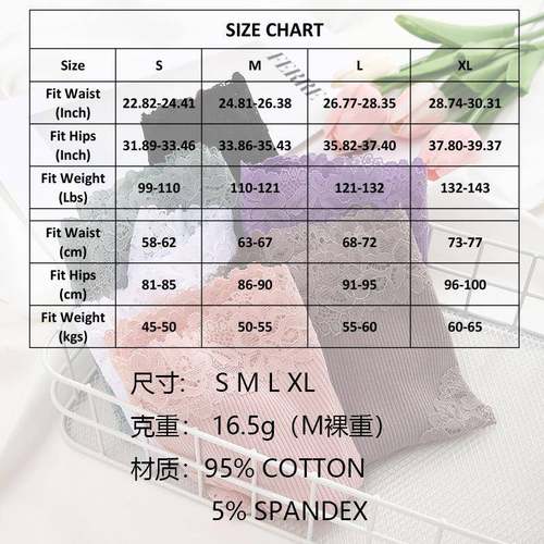 Women sexy mid waist cotton triangle underwear 螺纹棉三角裤