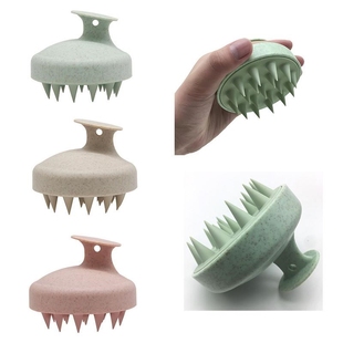 Head Hair Shampoo Handheld Silicone Comb Body Scalp Massager
