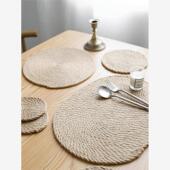 placemat slip hibiscus table PVC non flower mat insulation