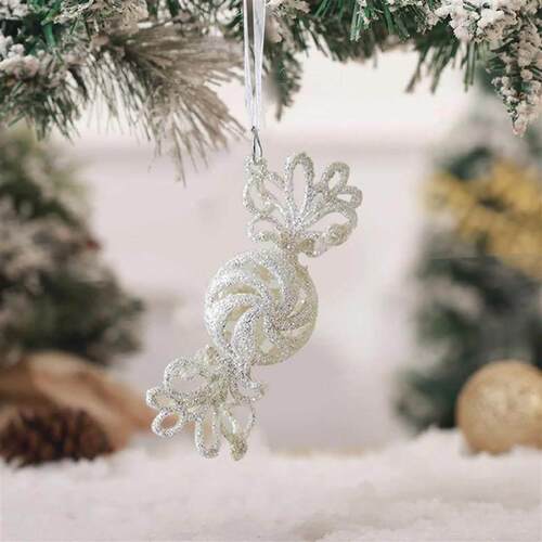Christmas Tree Decoration Christmas Sparkling White Candy