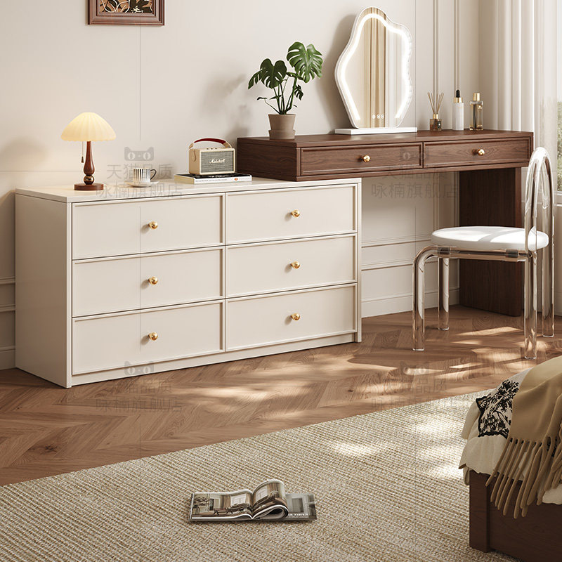 咏楠梳妆台卧室小户型斗柜一体书桌新款现代简约床尾柜轻奢化妆桌