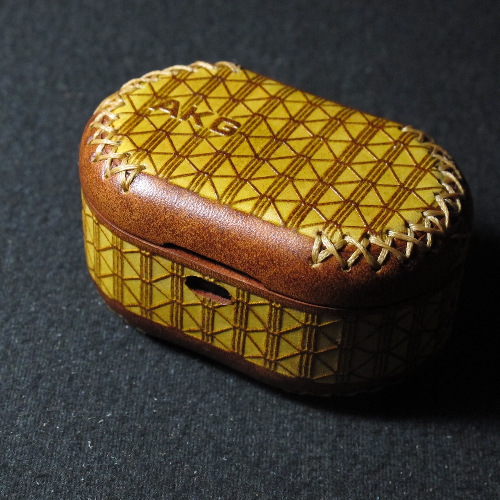 适用AKG N5耳机保护套皮套 手工真皮植鞣皮可定制 小众原创 太阳先生