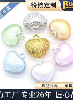清水寺铃铛爱心形水音铃铛心形铃铛diy饰品配件铃铛挂件小吊饰
