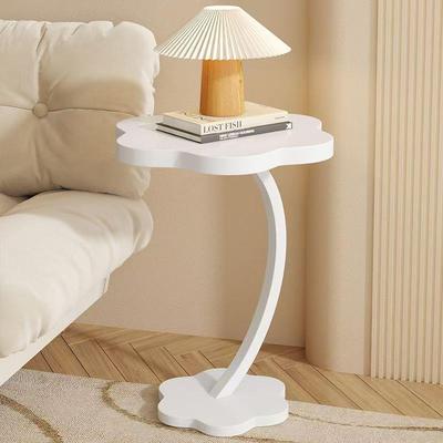 花瓣边几中古创意奶油风设计感客厅沙发床头不锈钢玻璃小茶几