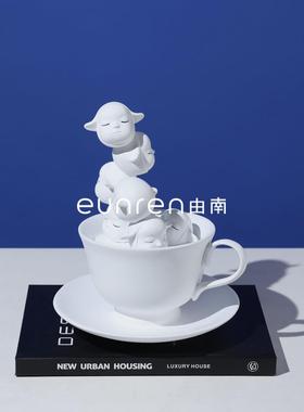 现代简约卡通可爱萌娃精灵摆件软装家居儿童房样板间客厅创意摆设