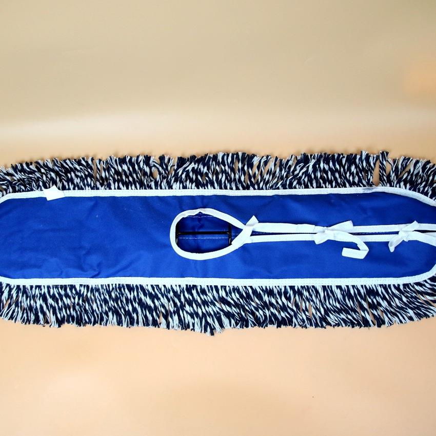 蓝白色纱线平板拖把头 大号拖把 40 60 80 90CM排拖布