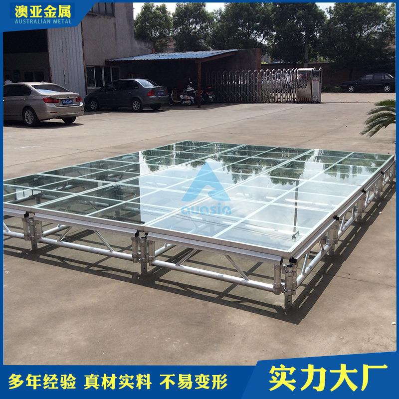 现货铝合金玻璃舞台拼接婚庆走秀玻璃舞台t台