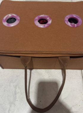 鹌鹑手提篮加厚款质量保证可以装4只带盖拉链橙色40长27宽17高