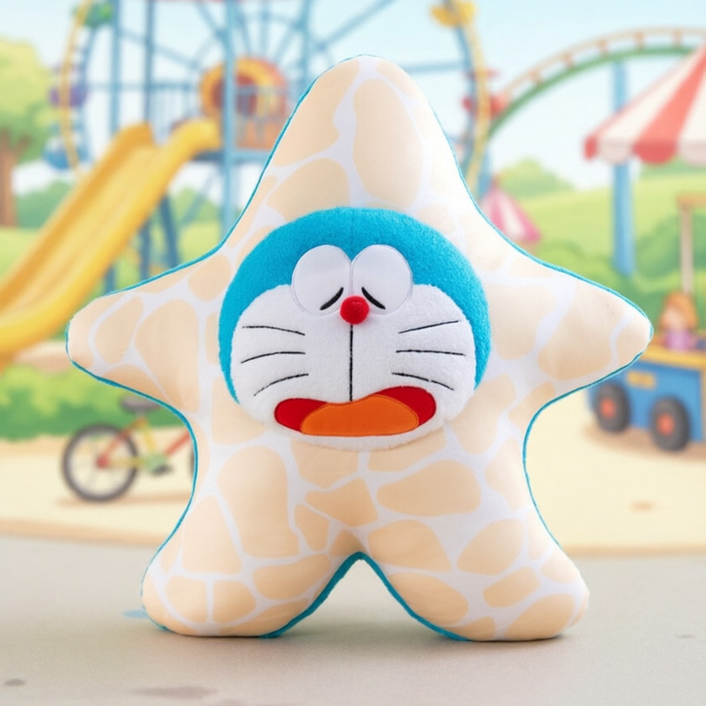 海星叮当猫可爱毛绒抱枕靠垫
