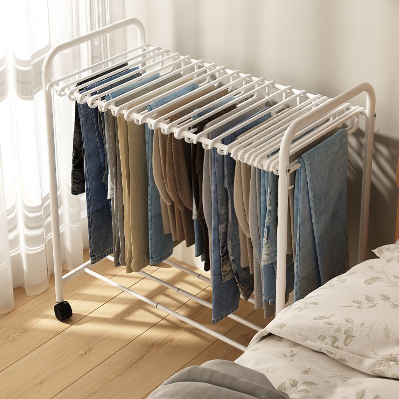 裤子收纳架落地可移动裤架多功能衣柜挂晾裤子铁艺裤裙架收纳