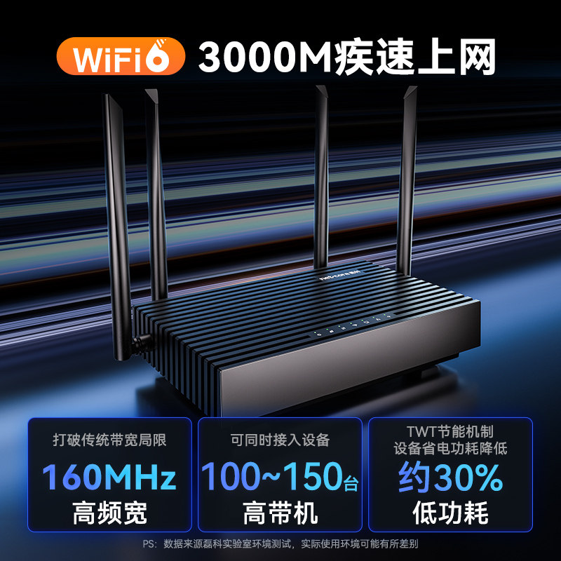 磊科无线路由器N30PRO AX3000 WIFI6家用5G双频512M内存穿墙稳定覆盖大户型信号放大器电竞游戏Mesh组网宽带