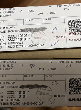 日本ALPS 阿尔卑斯 SSCL110101 检测开关