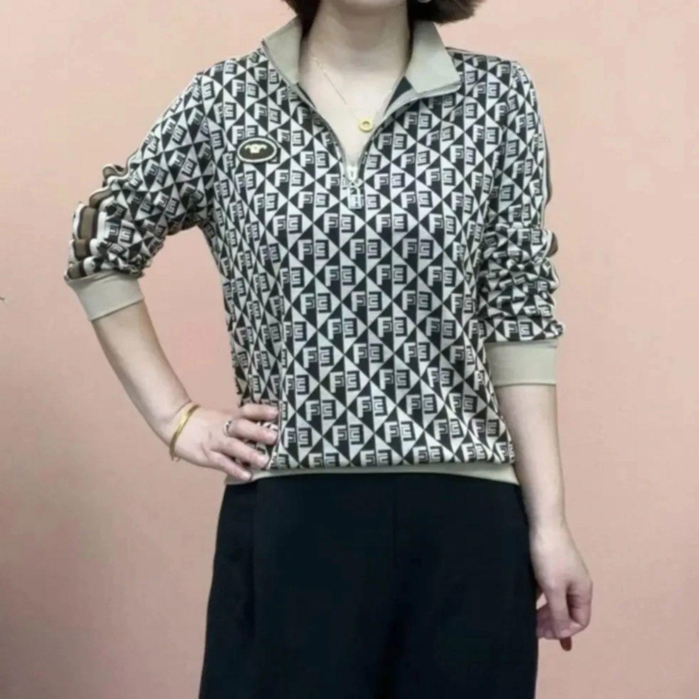 铂瑾女装2026新款休闲卫衣妈妈装上衣女印花时尚百搭宽松显瘦长a6