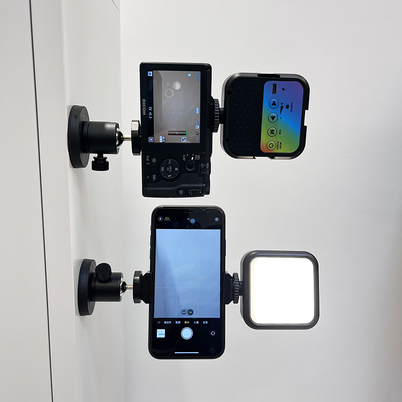 磁吸手机支架摩托车油箱健身房户外直播旅行补光灯自拍神器手机架