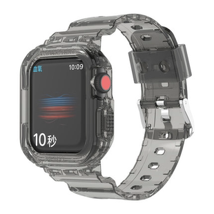 适用苹果手表表带iwatch9/8/7/6代apple watch运动se2硅胶个性潮一体保护套壳44mm防摔透气40/41/45mmultra49
