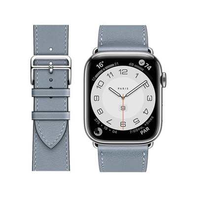 适用iwatch7表带苹果手表表带applewatch6/5/4/3/2/se真皮s7官方s6单圈iwatch女watchs7高级watchse 45mm41mm